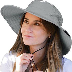 Tirrinia Womens Sun Hat Extra Wide Hard Brim Large